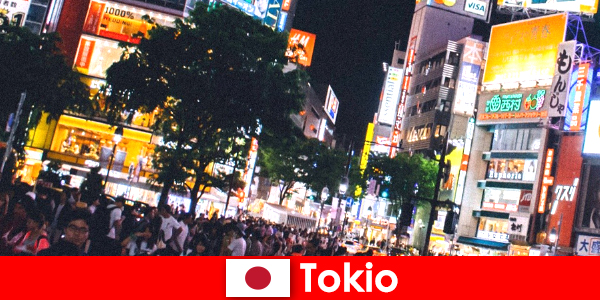 Tokyo per i vacanzieri nella tremolante città delle luci al neon la vita notturna perfetta