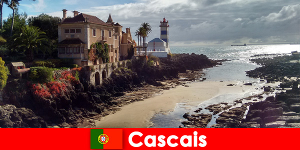 Entusiasta fototurismo nella pittoresca cittadina di Cascais in Portogallo